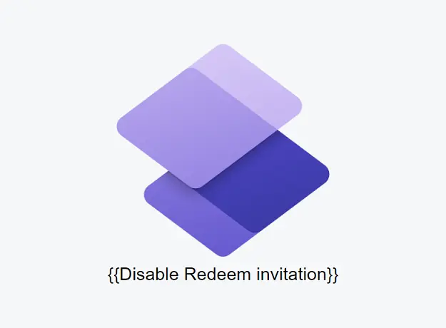 Disable Redeem invitation in power pages